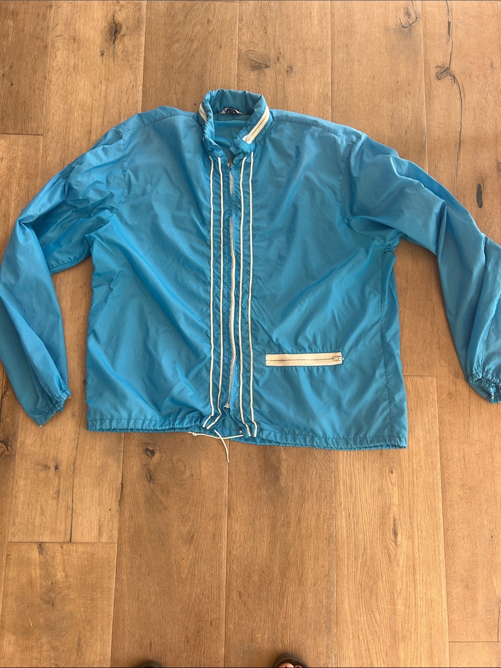 Lightweight Blue Windbreaker Jacket
